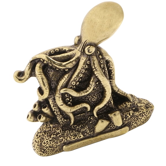 Marine Theme Brasses Octopuses Ornament Handcrafted Art Piece Antique Miniature Statue Living Room Decors Unique Gift