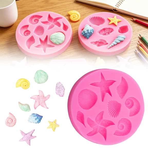 Marine Theme Cake Fondant Silicone Conch Fish Under The Sea Style Handmade Baking For Cookie Candy Decoration,dessert molds