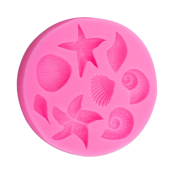 Marine Theme Fondant Silicone Mold, Conch Fish Under the Sea Style, Handmade Baking for Cookie Candy Decoration, Includes 1 Mold
