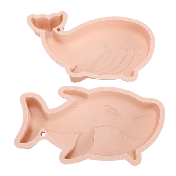 Marine Theme Silicone Cake Mold, Flexible and High Temp Proof Silicone Easy Release Multifunctional Whale Shark Cake Decorating Mold for Baking