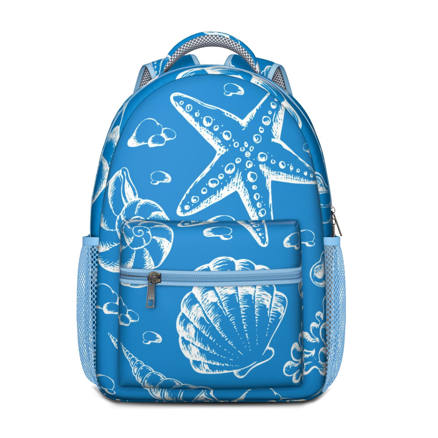 Marine-Themed School Backpack - Stylish Waterproof Bookbag with Vintage ...