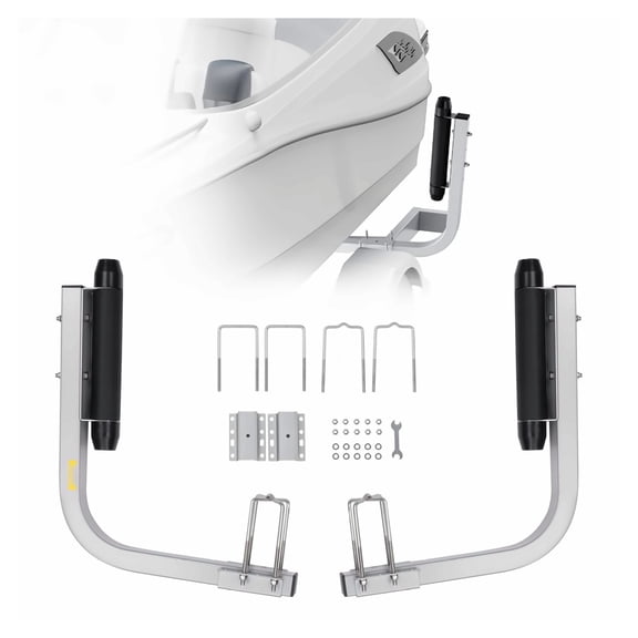 Marine Trailer Guide Set, 20.5' Adjustable Poles - Pair Steel Boat Trailer Guides, Roller Support for Ski, Fishing, Sailboat Trailers