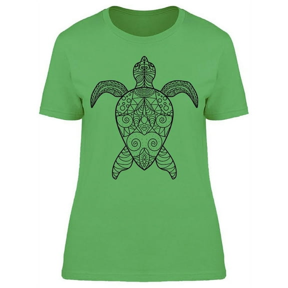 Marine Turtle Art T-Shirt Women -Image by Shutterstock, Female Small