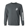 thumbnail image 1 of Marine "Veteran" white sleeve print Adult Long Sleeve T-shirt, 1 of 3