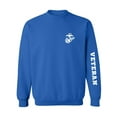 thumbnail image 1 of Marine "Veteran" white sleeve print Crewneck Sweatshirt, 1 of 3