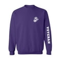 thumbnail image 1 of Marine "Veteran" white sleeve print Crewneck Sweatshirt, 1 of 3