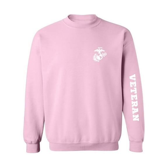Marine "Veteran" white sleeve print Crewneck Sweatshirt