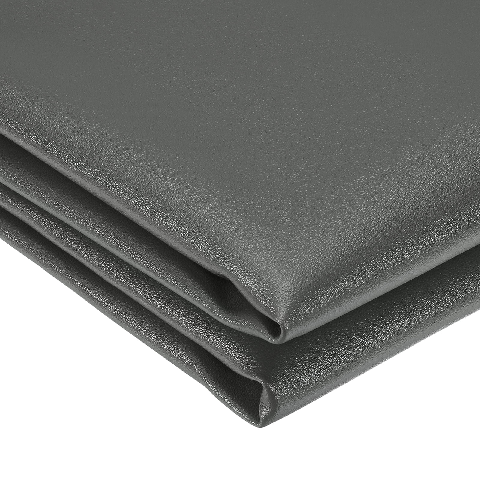 Uxcell Marine Vinyl Fabric, 54 Inch 1 Yard Upholstery Faux Leather Soft Waterproof Sheets Fabric for Crafts DIY Sewings Sofa Wallets Handbag Car, Gray