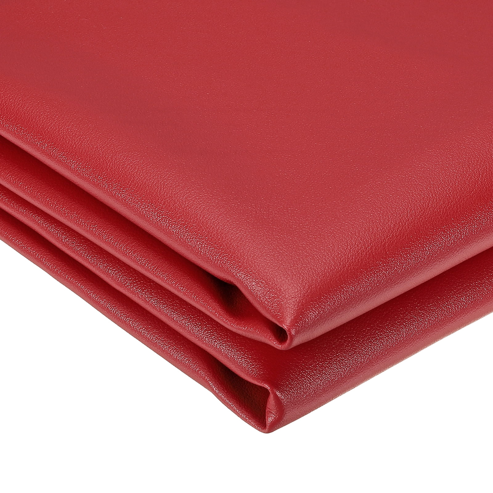 Uxcell Marine Vinyl Fabric, 54 Inch 1 Yard Upholstery Faux Leather Soft Waterproof Sheets Fabric for Crafts DIY Sewings Sofa Wallets Handbag Car, Dark Red