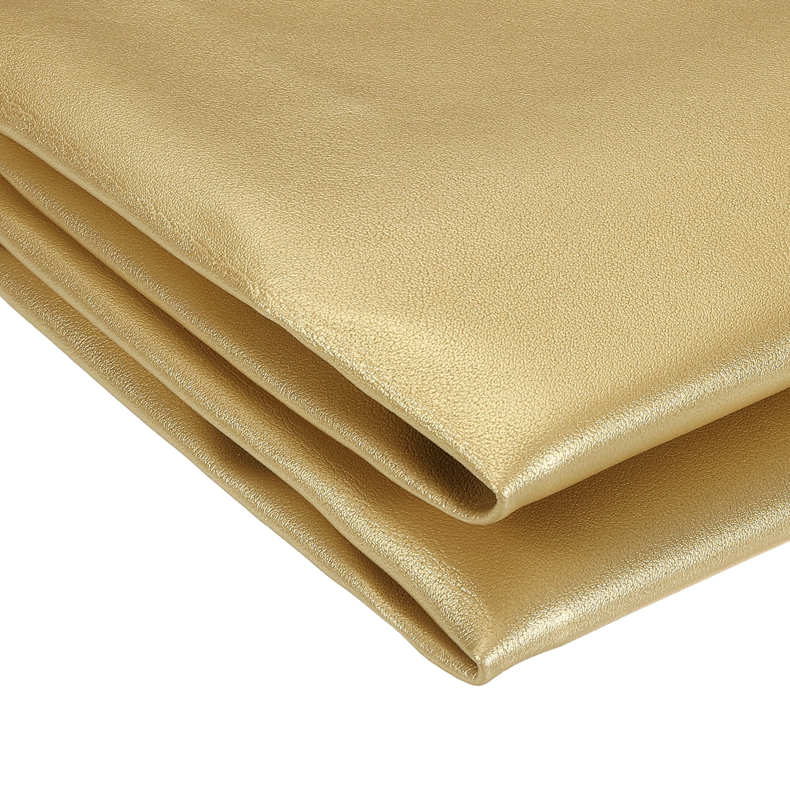Uxcell Marine Vinyl Fabric, 54 Inch 1 Yard Upholstery Faux Leather Soft Waterproof Sheets Fabric for Crafts DIY Sewings Sofa Wallets Handbag Car, Gold