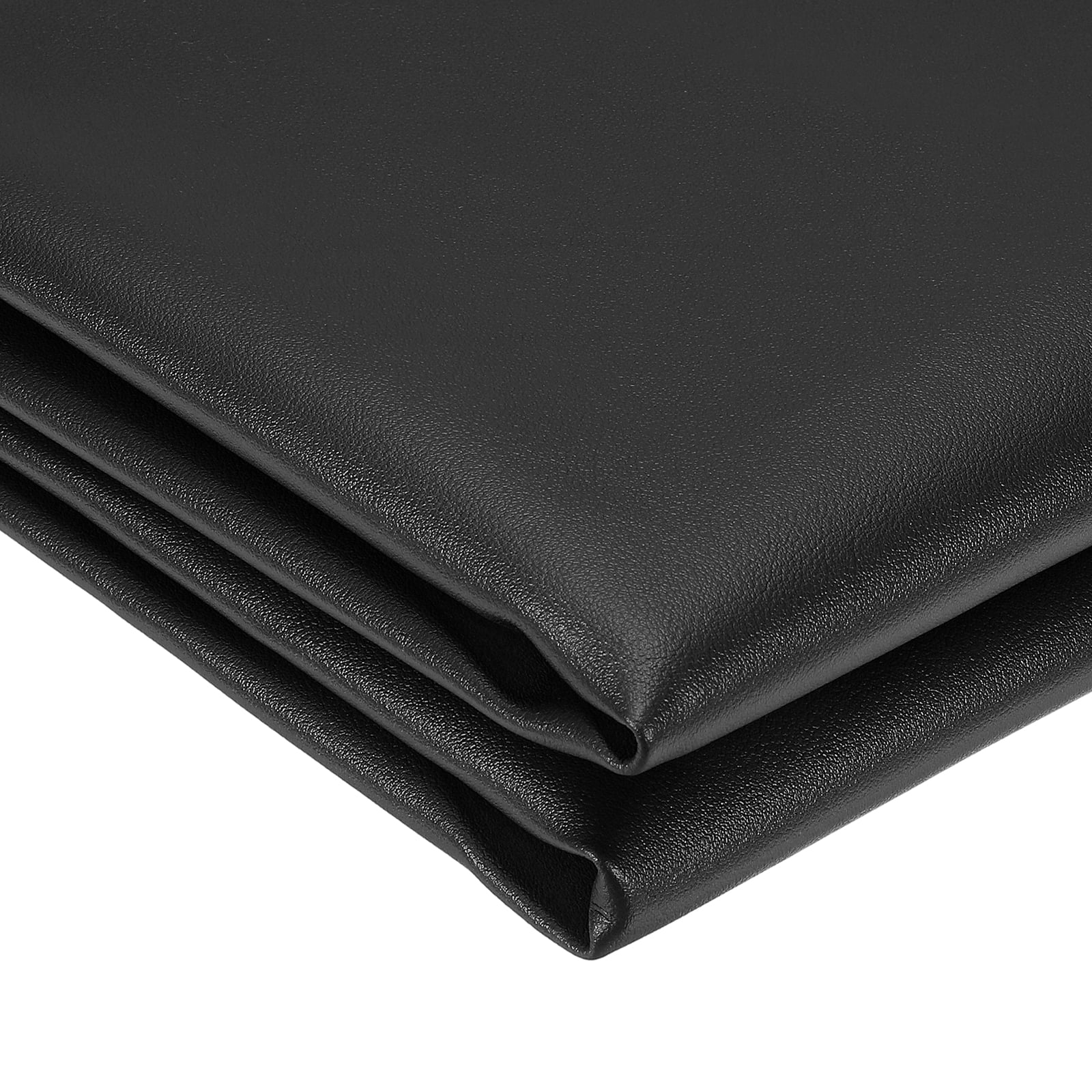 Uxcell Marine Vinyl Fabric, 54 Inch 1 Yard Upholstery Faux Leather Soft Waterproof Sheets Fabric for Crafts DIY Sewings Sofa Wallets Handbag Car, Black