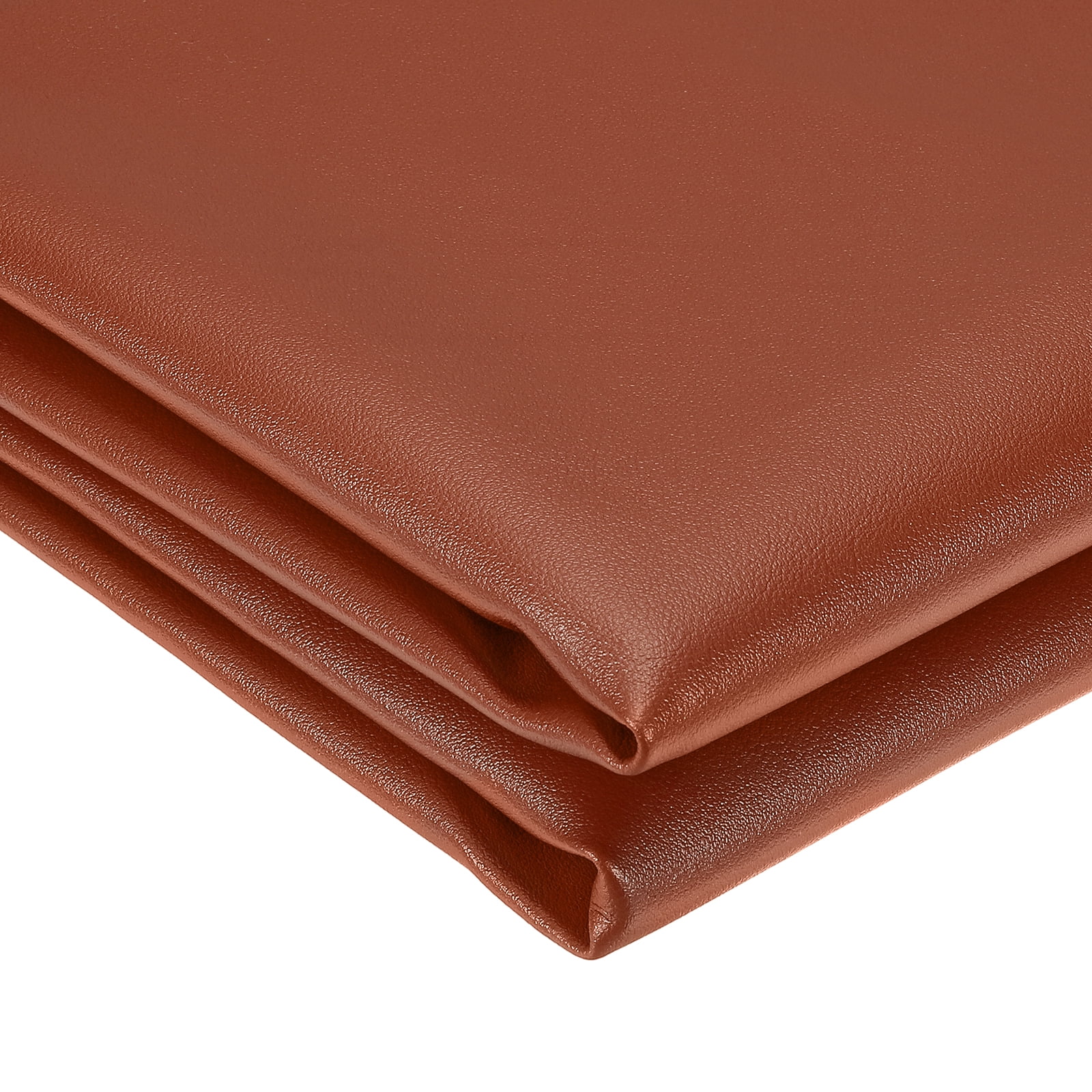Uxcell Marine Vinyl Fabric, 54 Inch 1 Yard Upholstery Faux Leather Soft Waterproof Sheets Fabric for Crafts DIY Sewings Sofa Wallets Handbag Car, Reddish Brown