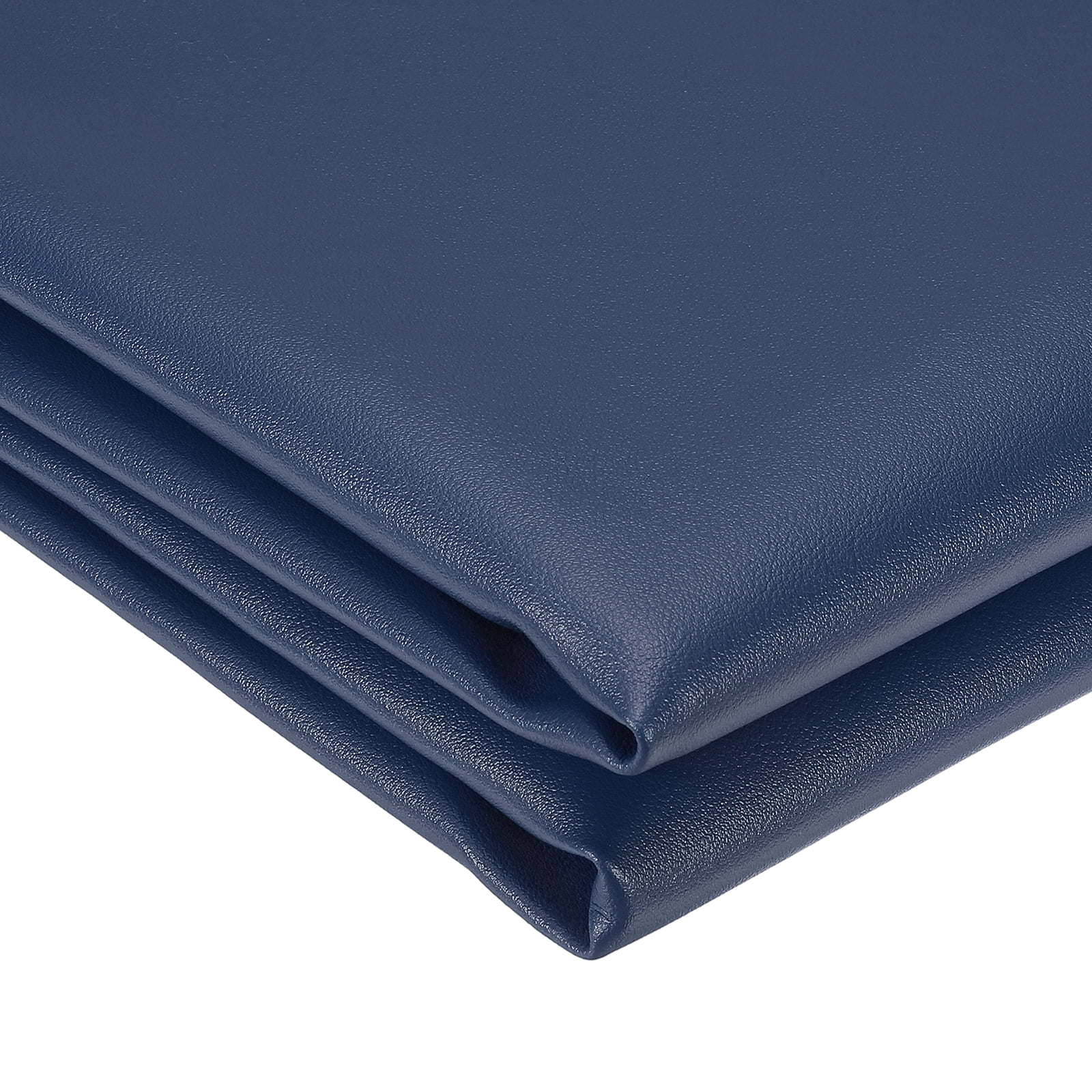 Uxcell Marine Vinyl Fabric, 54 Inch 1 Yard Upholstery Faux Leather Soft Waterproof Sheets Fabric for Crafts DIY Sewings Sofa Wallets Handbag Car, Blue