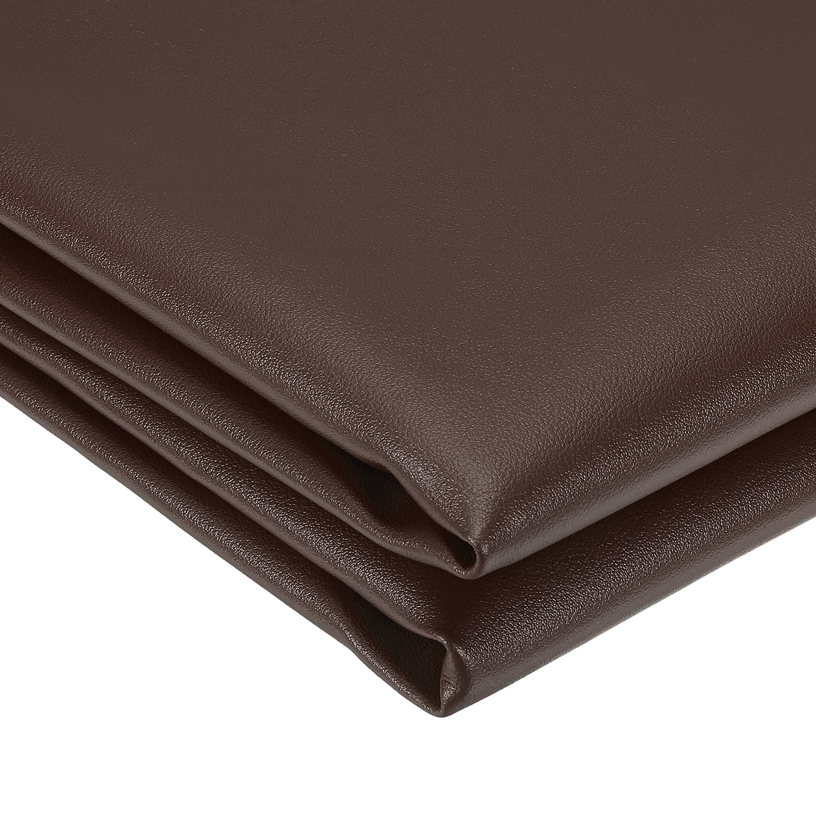 Uxcell Marine Vinyl Fabric, 54 Inch 1 Yard Upholstery Faux Leather Soft Waterproof Sheets Fabric for Crafts DIY Sewings Sofa Wallets Handbag Car, Dark Brown