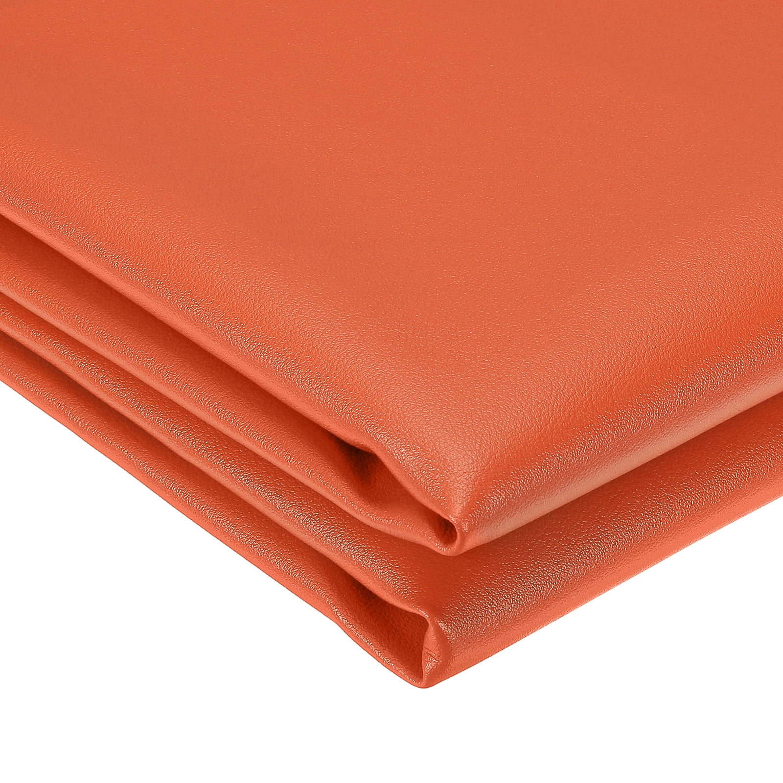 Uxcell Marine Vinyl Fabric, 54 Inch 1 Yard Upholstery Faux Leather Soft Waterproof Sheets Fabric for Crafts DIY Sewings Sofa Wallets Handbag Car, Orange