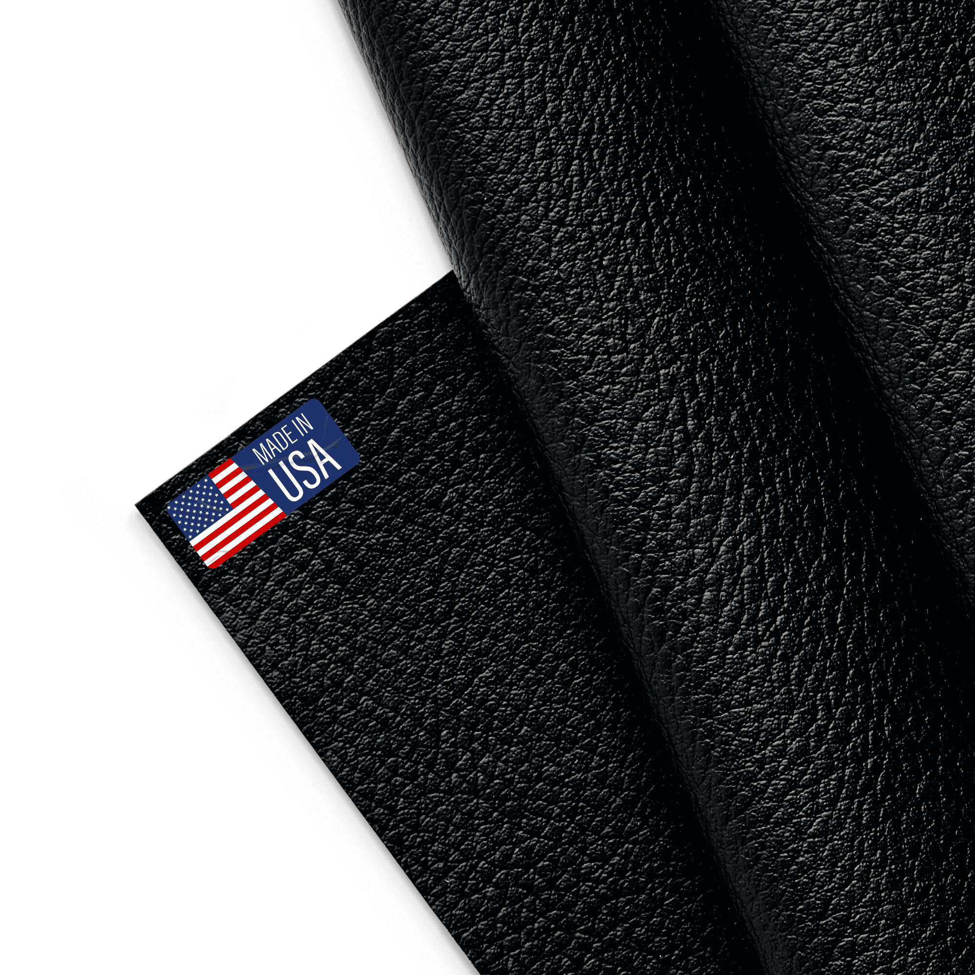 Marine Vinyl Fabric, Upholstery Faux Leather, Outdoor Boat Automotive, DIY and Crafting Pleather - Cut by The Yard (Black)