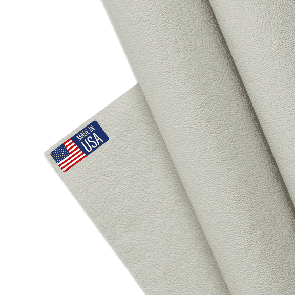 Marine Vinyl Fabric, Upholstery Faux Leather, Outdoor Boat Automotive, DIY and Crafting Pleather - Cut by The Yard (Off White)