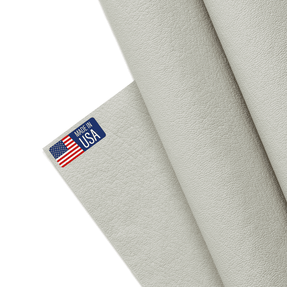 Marine Vinyl Fabric, Upholstery Faux Leather, Outdoor Boat Automotive, DIY and Crafting Pleather - Cut by The Yard (Off White)