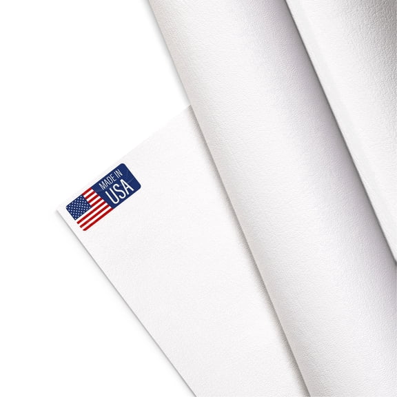 Marine Vinyl Fabric, Upholstery Faux Leather, Outdoor Boat Automotive, DIY and Crafting Pleather - Cut by The Yard (White)
