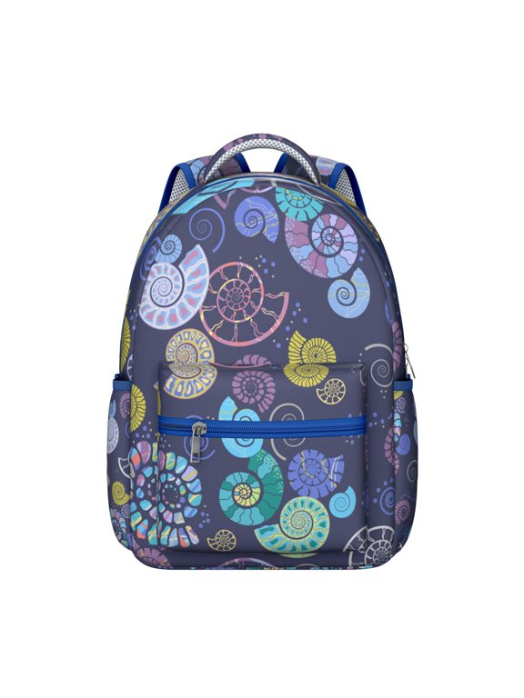 Marine Voyage Student Backpack Durable Waterproof School Bag with Maritime Mast, Sail, and Helm Design, Breathable Padding, Adjustable Straps for Travel and Beach