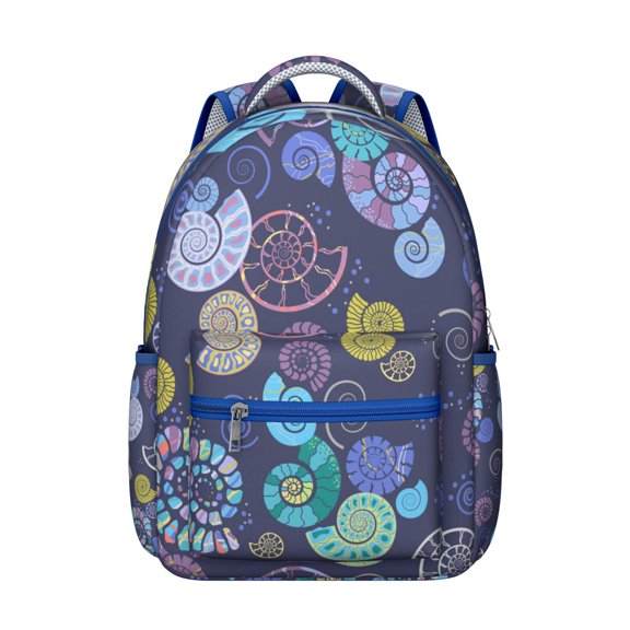 Marine Voyage Student Backpack Durable Waterproof School Bag with Maritime Mast, Sail, and Helm Design, Breathable Padding, Adjustable Straps for Travel and Beach