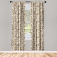 thumbnail image 1 of Marine Window Curtains, Steampunk Style Seahorse Robot Ocean Creature Retro Nautical Artwork, Lightweight Decor 2-Panel Set with Rod Pocket, Pair of - 28"x84", Pale Brown Grey and Cream, by Ambesonne, 1 of 3