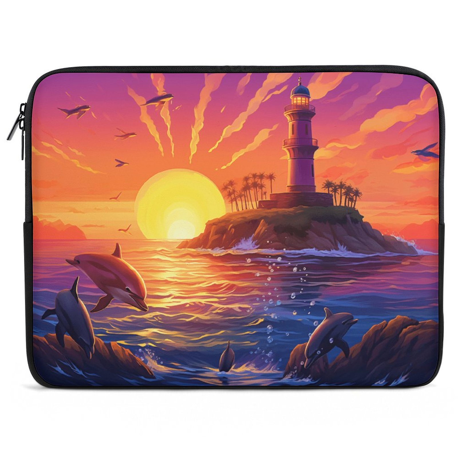 Green Leaf Jungle Animals Laptop Case Bag Sleeve Portable Crossbody Messenger Briefcase , 10inch