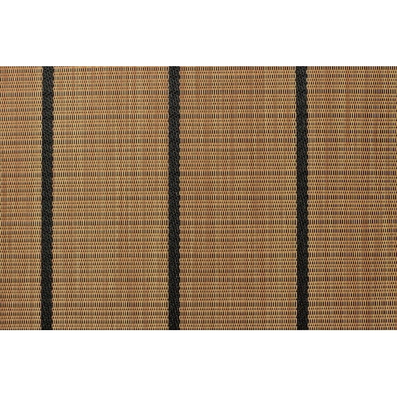 Marine Woven Vinyl Flooring / Padding - 03 Teak w/ Black Stripes - 8.5'x20'