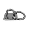 thumbnail image 1 of Marine hardware Square Pad Eye Plate With Ring Set 4 PC- 5/16" Welded Formed Boat Rigging, 1 of 4