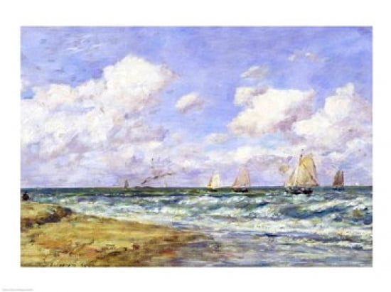 Marine scene 1894 Canvas Art - Eugene louis Boudin (24 x 18)