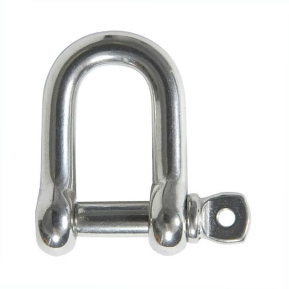 MarineNow 316 Marine Stainless Steel D-Shackle Choose Size and Quantity (06 mm (1/4"), 01-Pack)