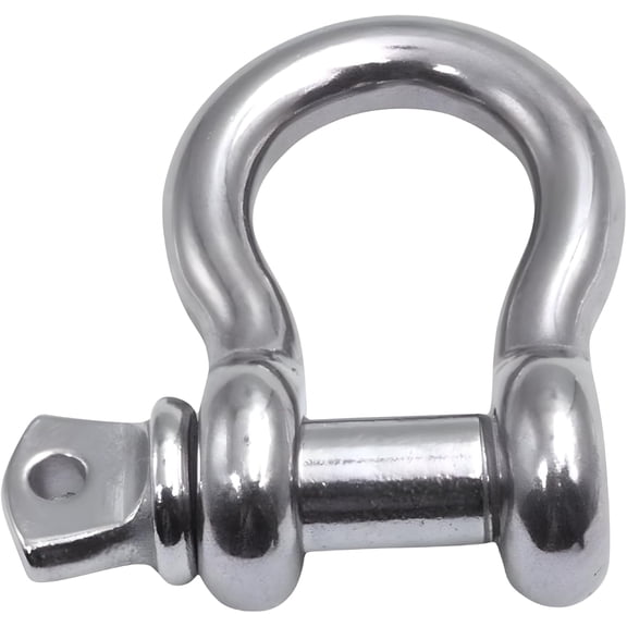 MarineNow 316 Stainless Steel Bow Shackle with Oversized Screw Pin, Marine-Grade Hardware for Anchor Lines, Towing, Dinghies, Canoes, Trailers, Utility Tie-Downs & Off-Road Recovery