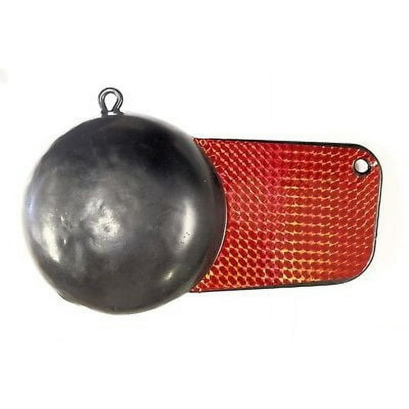 MarineNow Coated Pancake Downrigger Canon Ball Weight 12 lb with Fin