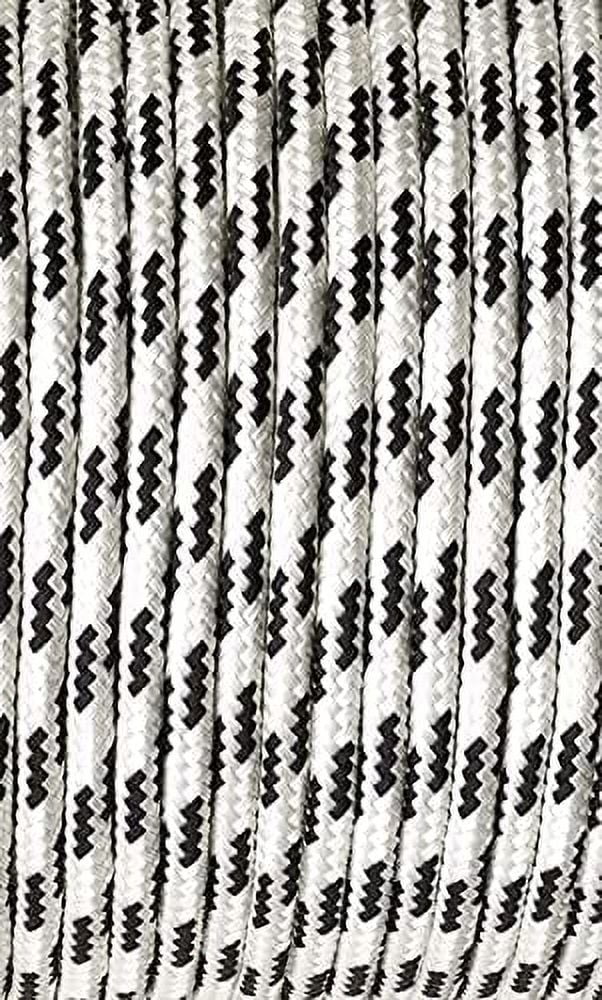 MarineNow Double Braid Polyester Low Stretch Sailing Rope Choose Size/Length/Color (12 mm (1/2"), 090 ft, Black Fleck)