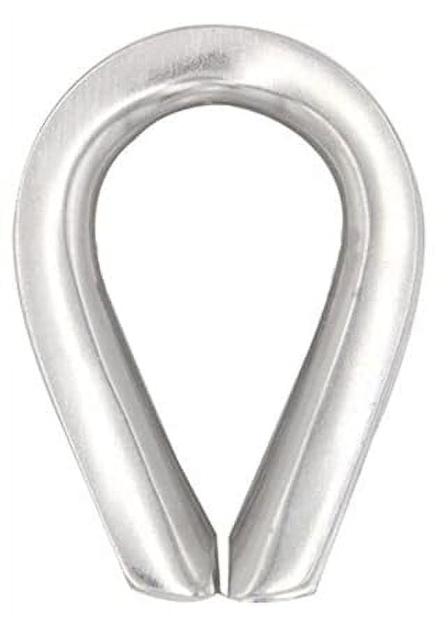 MarineNow Extra Heavy Duty Wire Rope Thimble 316 Stainless Steel (1/8 ...