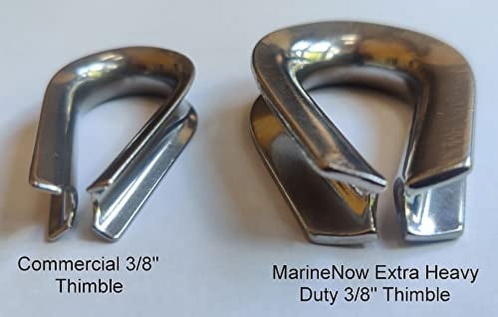 MarineNow Wire Rope Tube Thimble 316 Stainless Steel Choose Size And Quantity (8mm (5/16"), 02-Pack - View #3