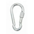 thumbnail image 1 of MarineNow Galvanized Spring Snap Hook Carabiner with Thumb Lock Safety Screw Choose Size and Quantity [05x50mm (2 ”x 3/16”), 100-Pack], 1 of 2