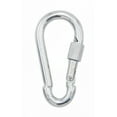 thumbnail image 1 of MarineNow Galvanized Spring Snap Hook Carabiner with Thumb Lock Safety Screw Choose Size and Quantity [09x90mm (3-1/2”x 11/32”), 1-Pack], 1 of 2