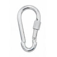 thumbnail image 1 of MarineNow Galvanized Spring Snap Hook Carabiner with Thumb Lock Safety Screw Choose Size and Quantity [11x120mm (4-3/4”x 7/16”), 100-Pack], 1 of 2