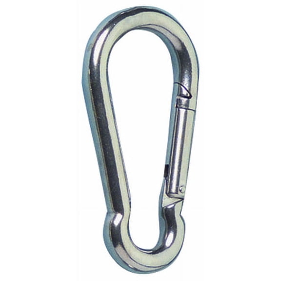MarineNow Stainless Steel 316 Snap Hook Spring Loaded Link Carabiner Connector Marine Grade 09x90mm (3-1/2” x 11/32”), 01-Pack