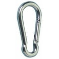 thumbnail image 1 of MarineNow Stainless Steel 316 Snap Hook Spring Loaded Link Carabiner Connector Marine Grade 14x180mm (7" x 9/16"), 05-Pack, 1 of 5