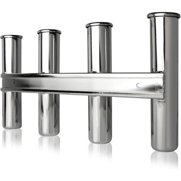 EVGATSAUTO Fishing Rod Holder, 316 Stainless Steel Horizontal Rod Rack With Anti Slip Padding, Marine Rod Holder Fit For Marine Automobile Truck RV, Wall-Mounted Or Ceiling Install