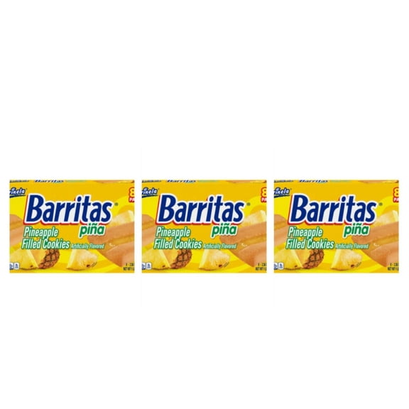 Marinela Barritas Pia Pineapple Soft Filled Cookie Bar | 3 Pack | 24 Count