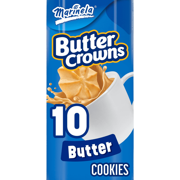 Marinela Butter Crowns Butter Flavored Cookies, 10 Count, Cookies, 2.65 oz pack of 2