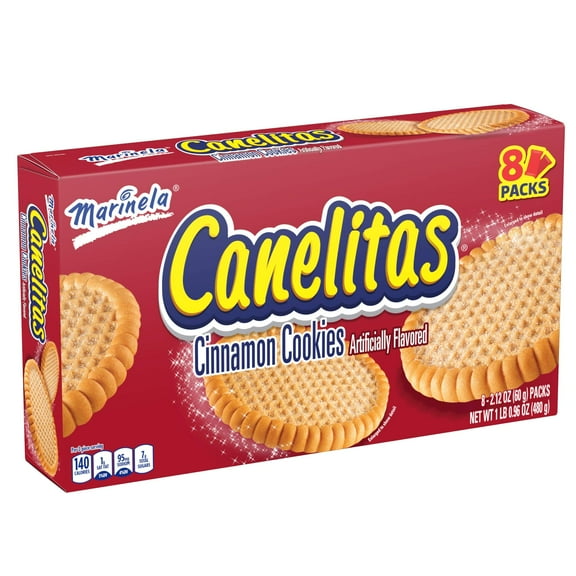 Marinela Canelitas Crispy Cinnamon CM31Cookies, 8 packs per box, 16.96 Oz