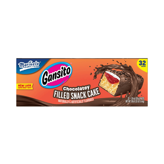Marinela Gansito Snack Cakes Filled with Strawberries and Cream, Covered with Chocolate
