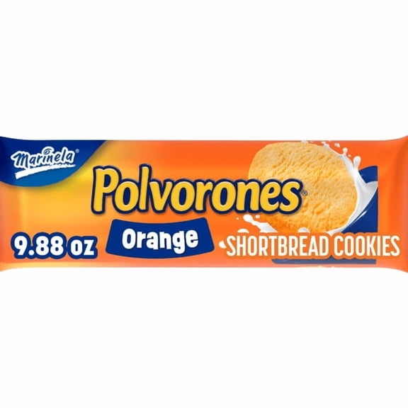 Marinela Polvorones Orange Shortbread, 9.88 oz, Cookies, Bag