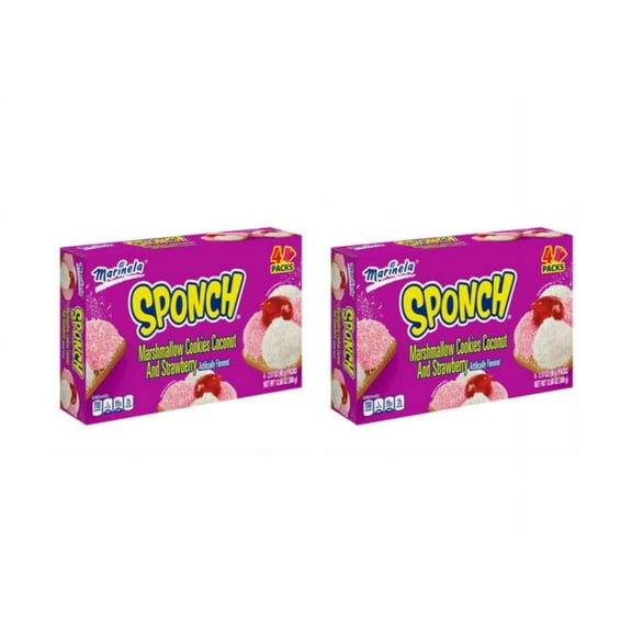 Marinela Sponch Marshmallow Cookies | 2 Pack | 8 Count