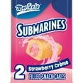 thumbnail image 1 of Marinela Submarines Strawberry Crème Filled Snack Cakes, 2 count, Snack Cakes, 2.47 oz Bag, 1 of 8