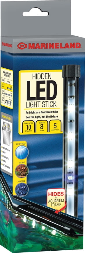 Marineland Hidden Led Light Stick 8" For 5 To 10 Gallons Aquarium led light